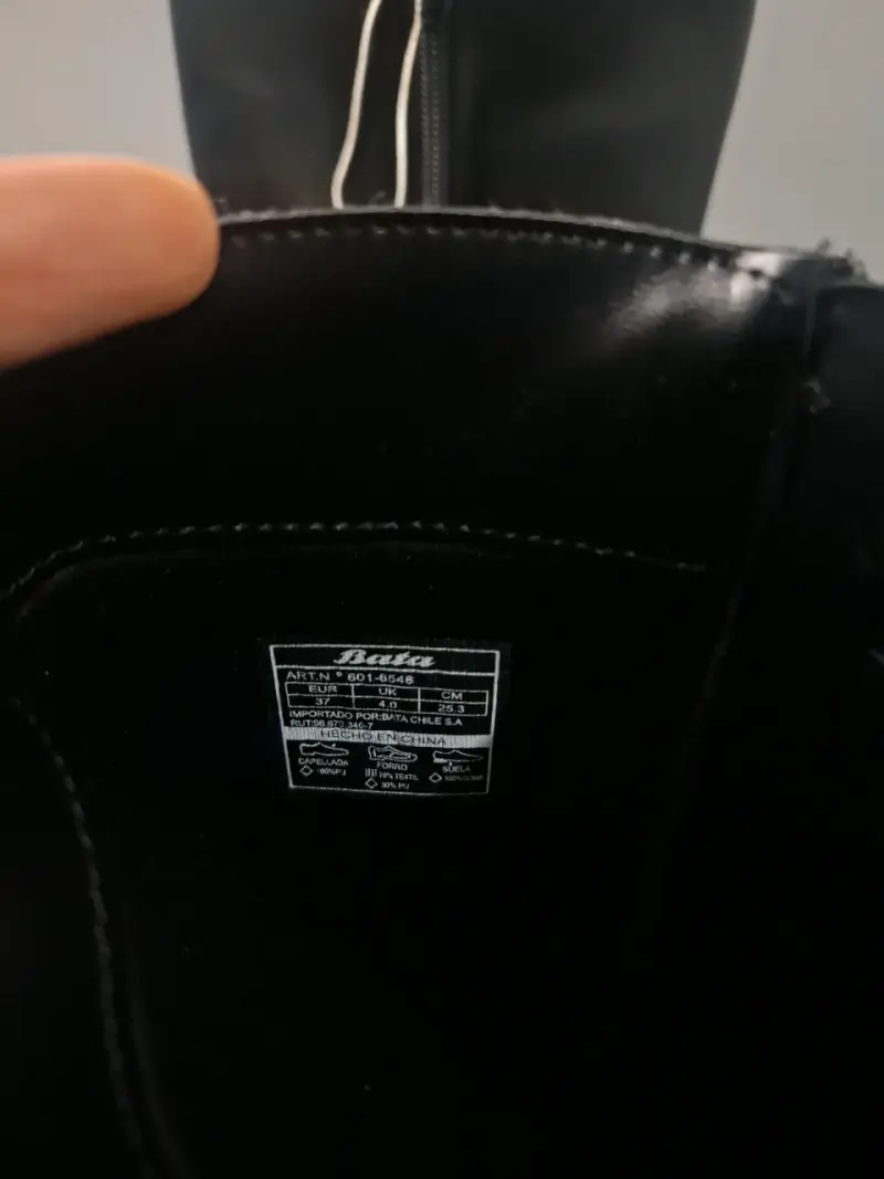 Botas negras de cuero para mujer con tacón - 2