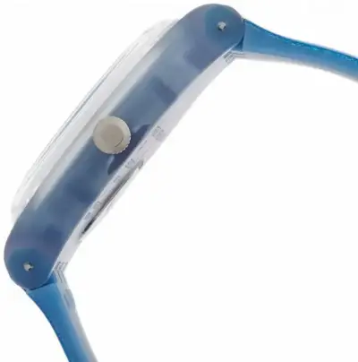 Reloj Swatch azul camuflaje, caja original metal, - miniatura 2
