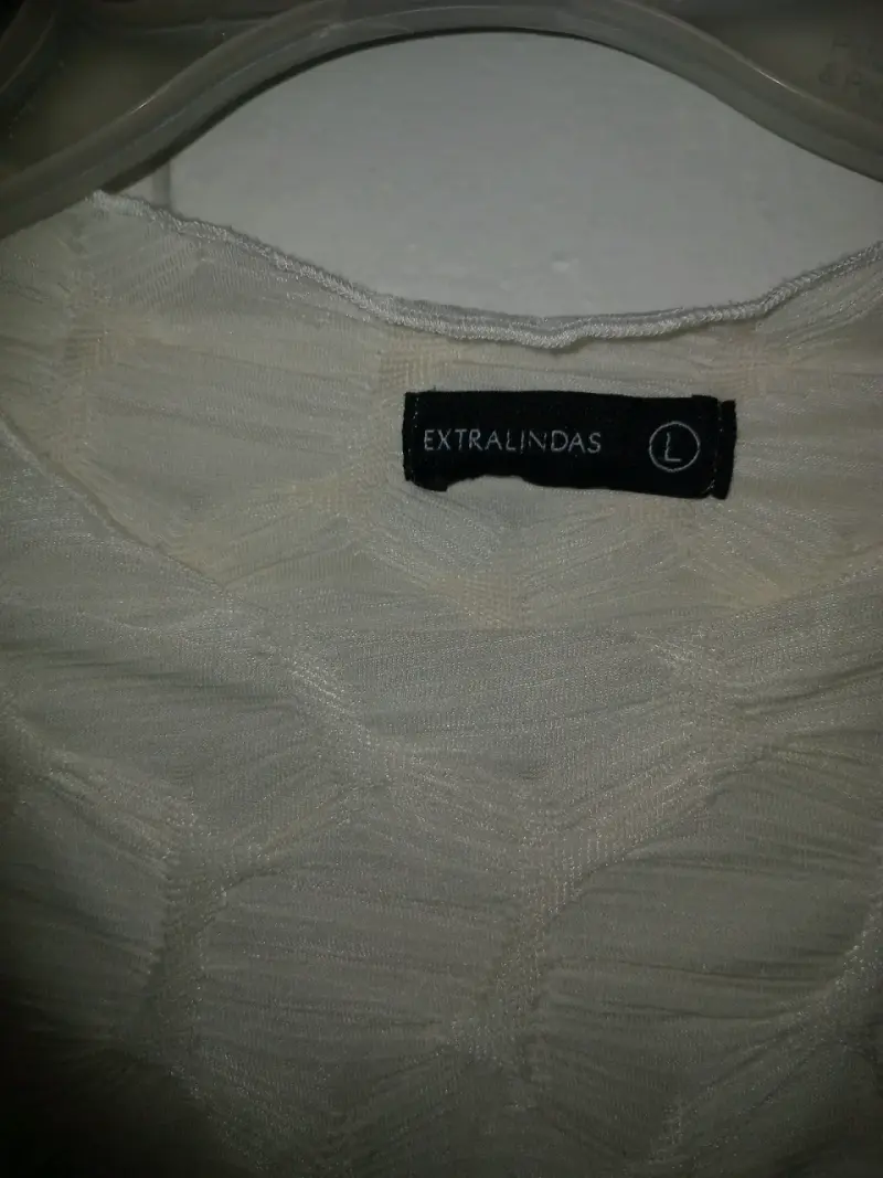 Blusa de mujer blanca Extralindas talla L - 2