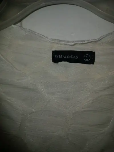 Blusa de mujer blanca Extralindas talla L - miniatura 2