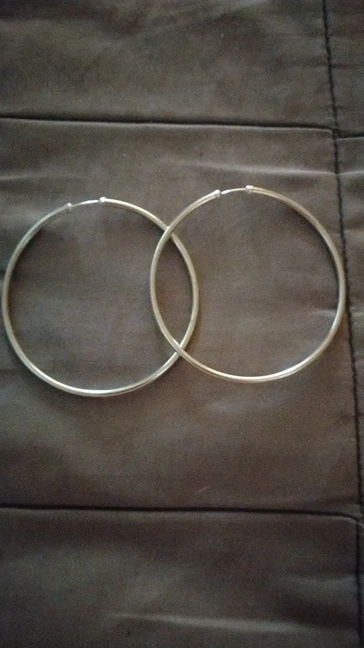 Aros grandes en plata ley 925 - 1
