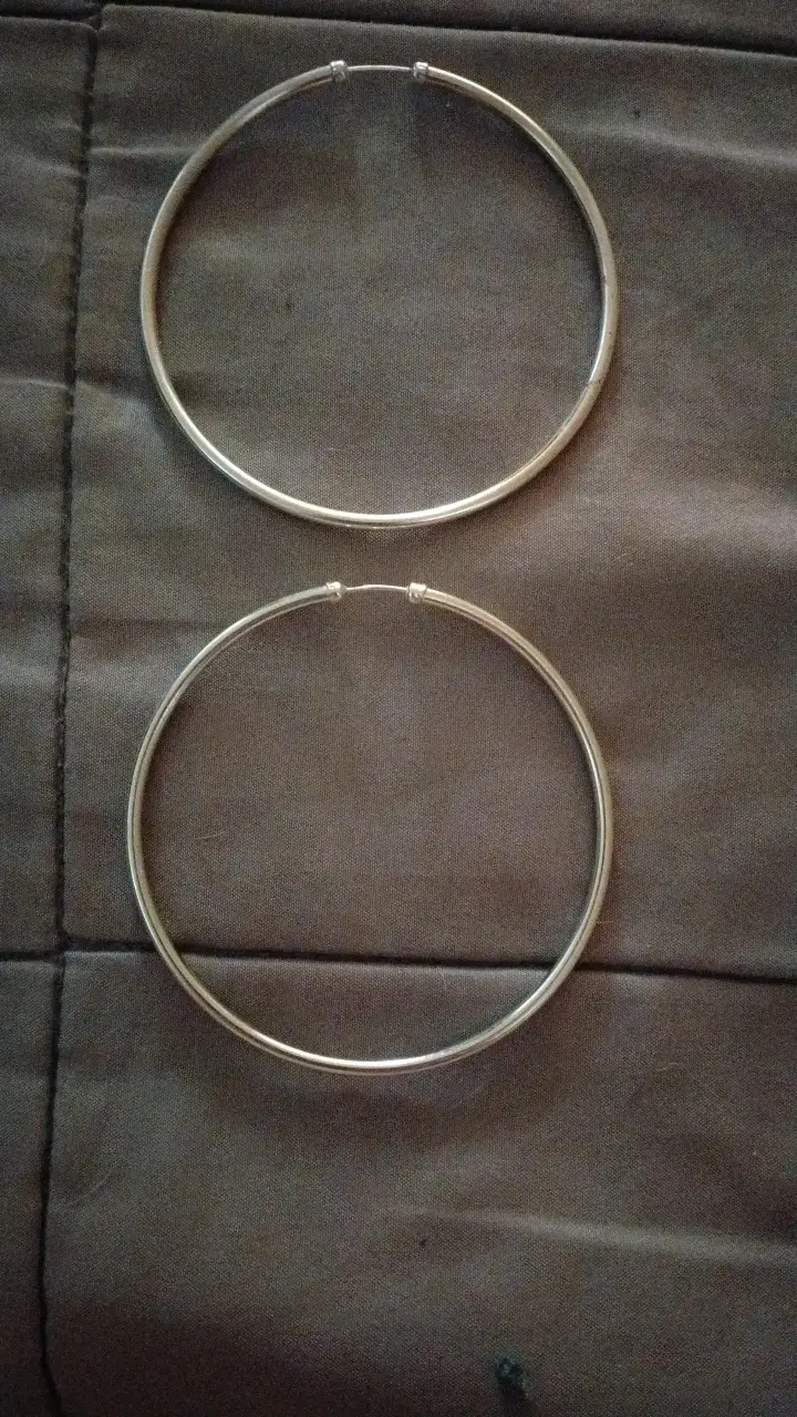 Aros grandes en plata ley 925 - 2