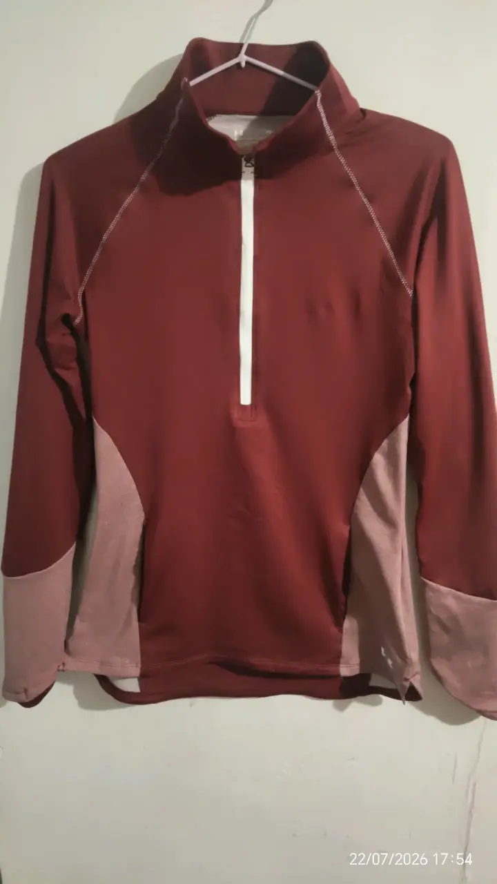 Polerón deportivo Under Armour ColdGear burdeos - 3