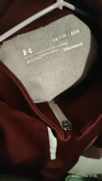 Polerón deportivo Under Armour ColdGear burdeos - miniatura 4