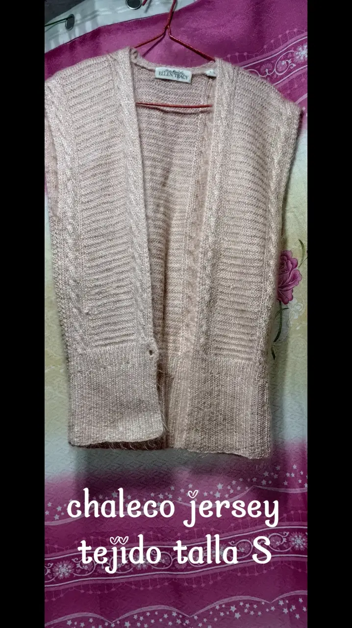 Chaleco tejido sin mangas talla S