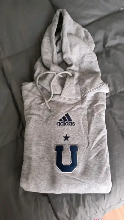 Polerón gris Adidas U de Chile con capucha - miniatura 1