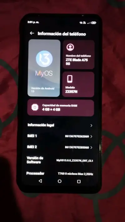 Smartphone ZTE Blade A75 5G con pantalla grande - miniatura 3