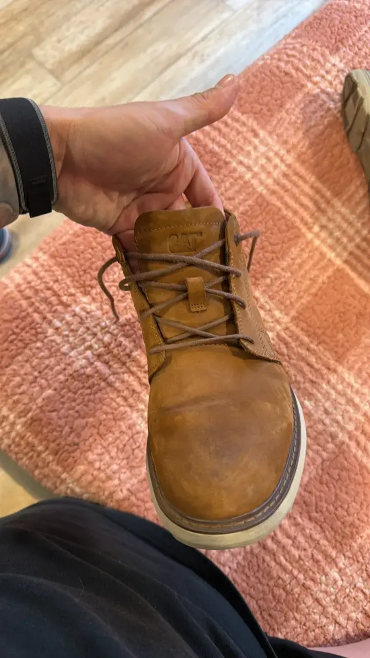 Botas de cuero marrón CAT para hombre - 2
