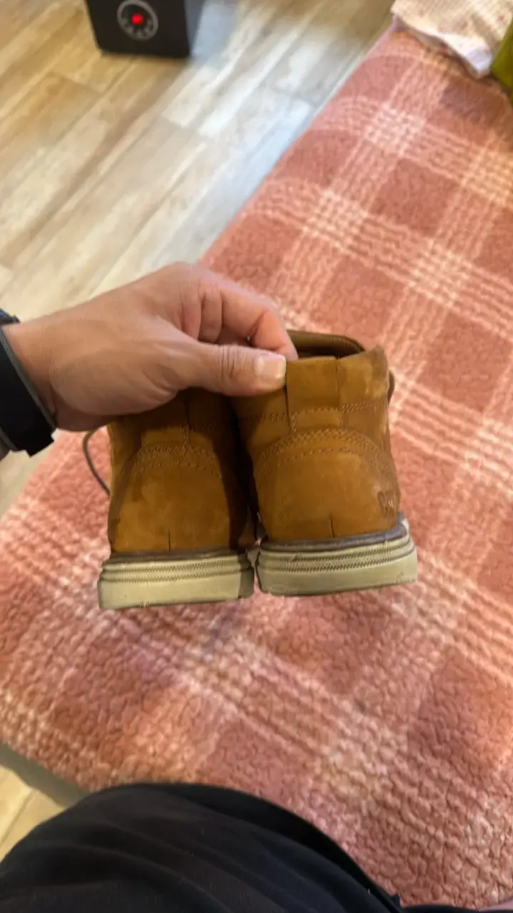 Botas de cuero marrón CAT para hombre - 6