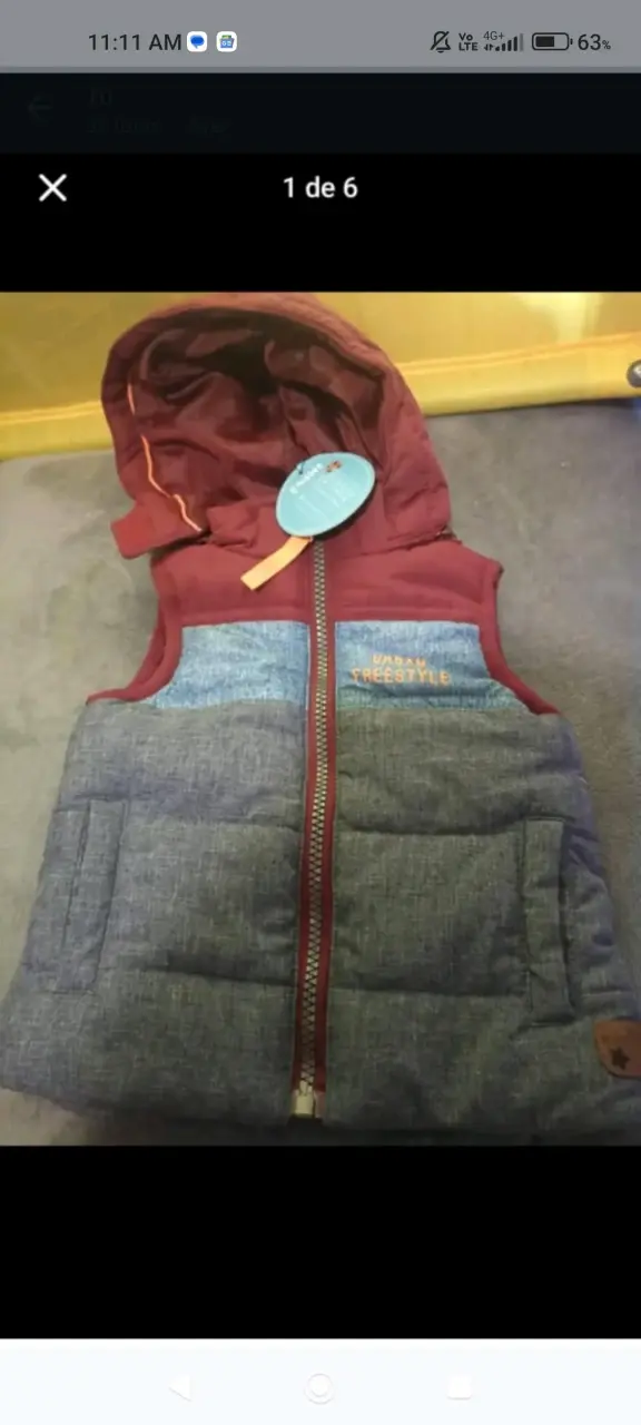 Chaleco acolchado con capucha para niños 6mil - 3