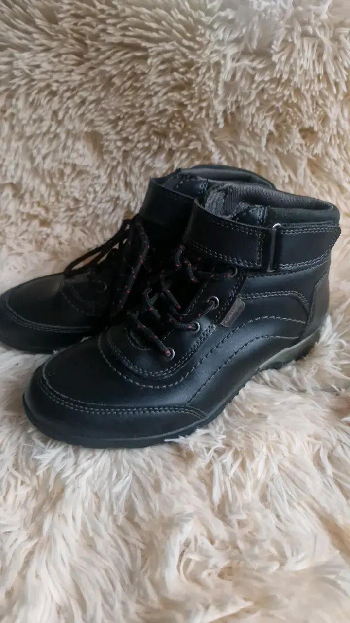 Botines de cuero negro para niñas Asensio - 1