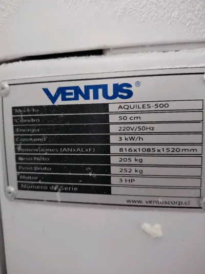 Sobadora industrial Ventus Aquiles-500 3HP - miniatura 2