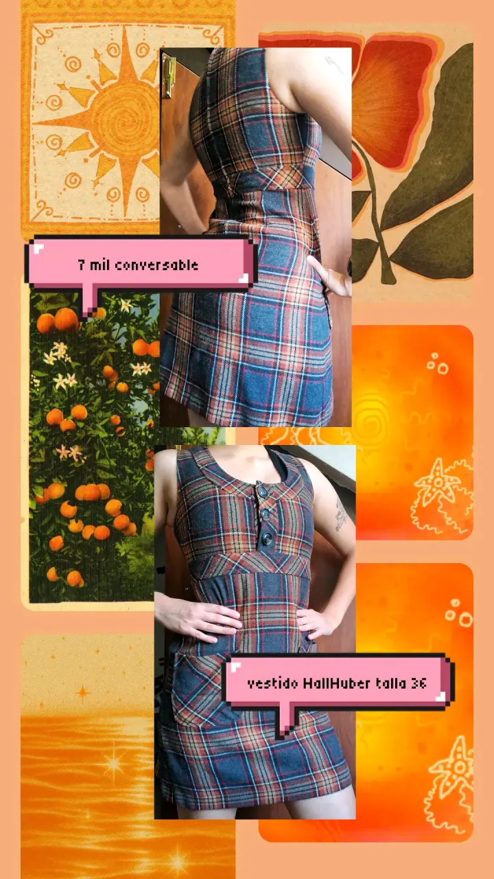Vestido a Cuadros Hallhuber Talla 36