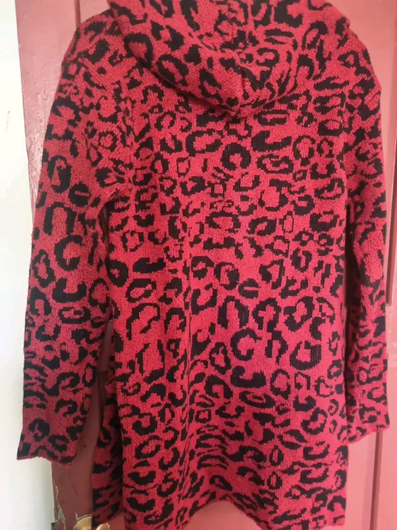 Abrigo de lana con estampado animal print - 9