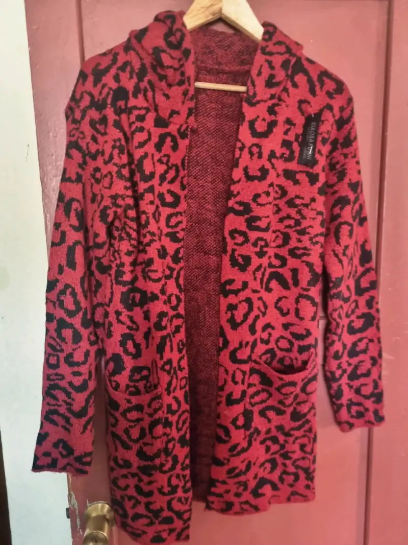 Abrigo de lana con estampado animal print - 11