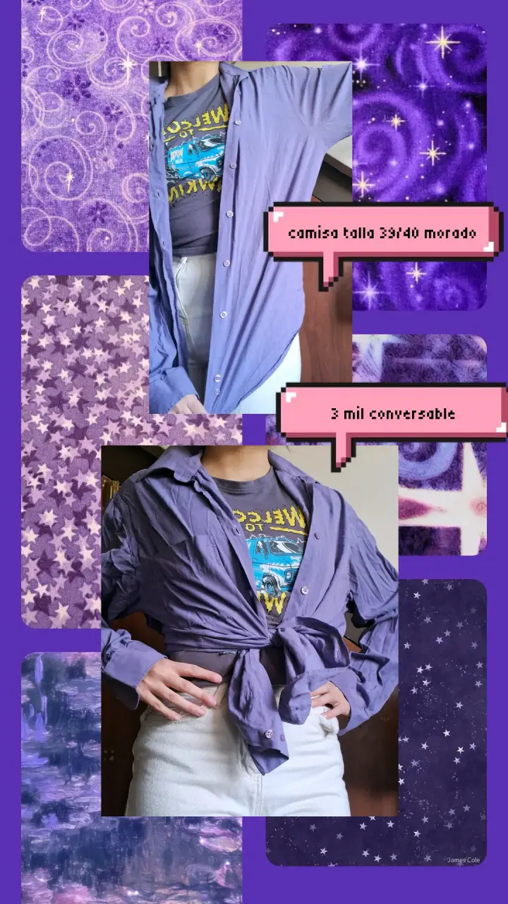 Camisa morada talla 38/40