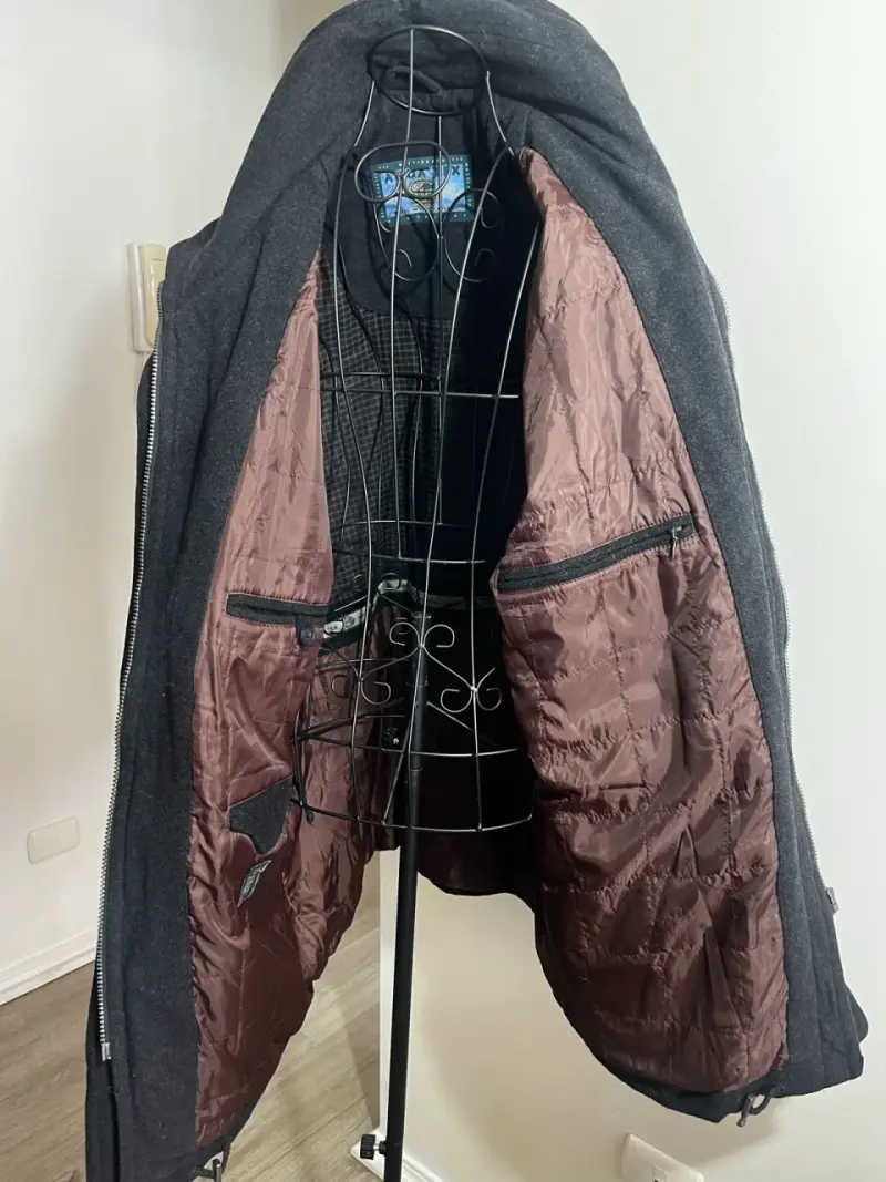 Abrigo de lana gris oscuro para hombre - 4