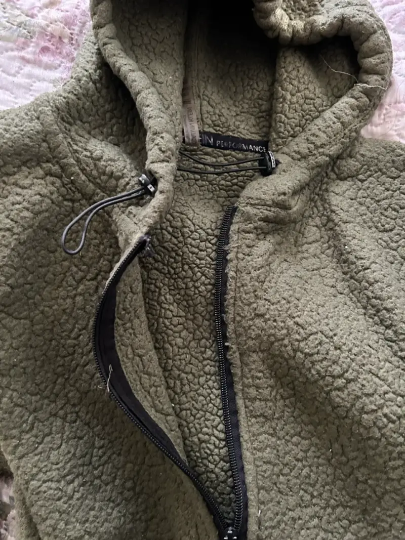 Chaqueta de polar verde Calvin Klein con capucha - 3