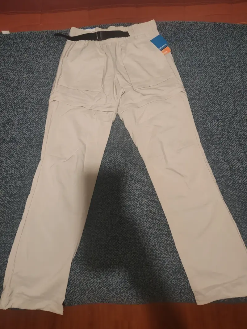 Pantalones Columbia beige con cinturón ajustable - 2