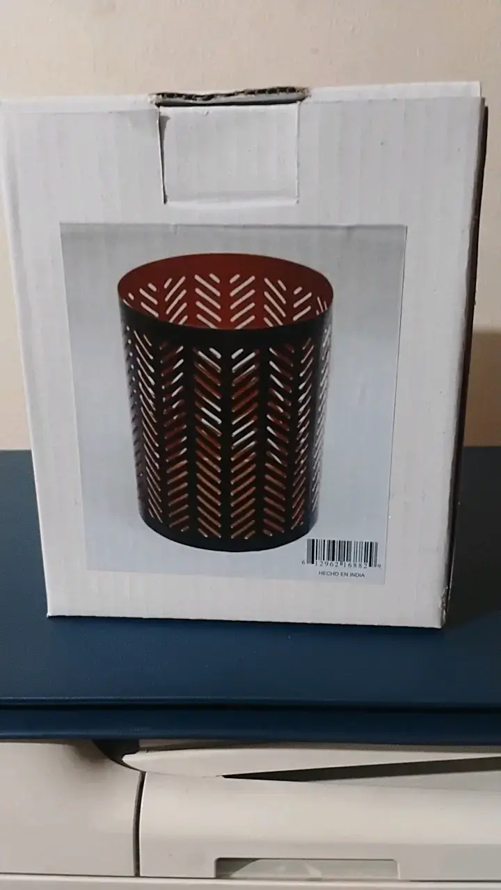 Porta vela de metal diseño huracán med 10 x 10 x12 - 1