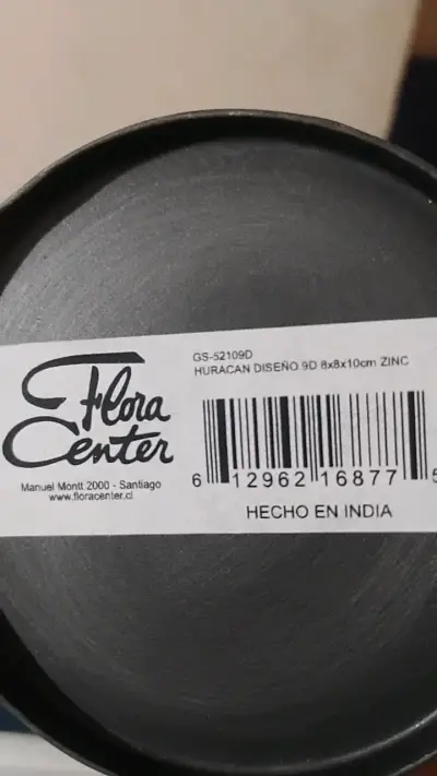 Cesto decorativo de metal negro Flora Center - miniatura 3