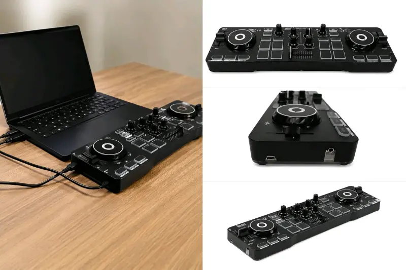 Controlador DJ USB compacto con jog wheels - 1