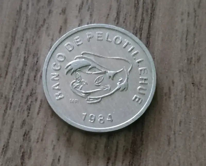 Moneda de colección Banco de Pelotillehue 1984 - 2