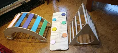Set de juego Pikler de madera para niños - miniatura 1