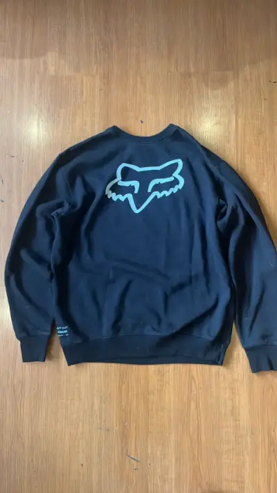 Polerón negro Fox Racing con logo - miniatura 1