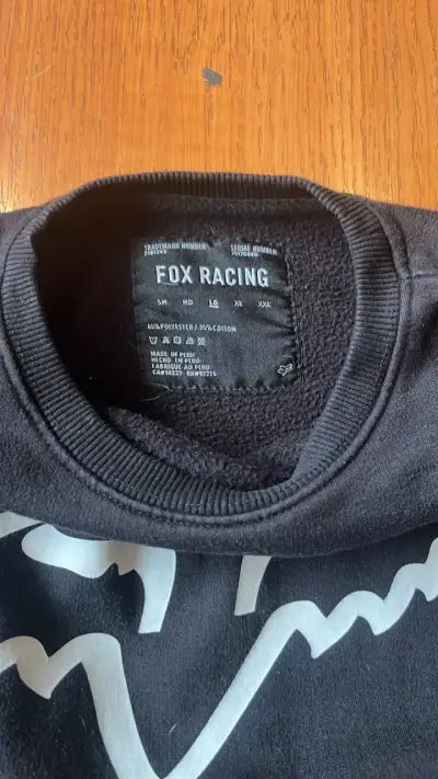 Polerón negro Fox Racing con logo - miniatura 2