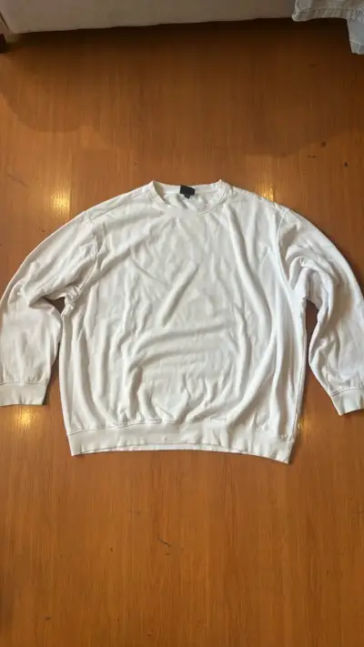 Polerón blanco H&M Relaxed Fit - miniatura 1