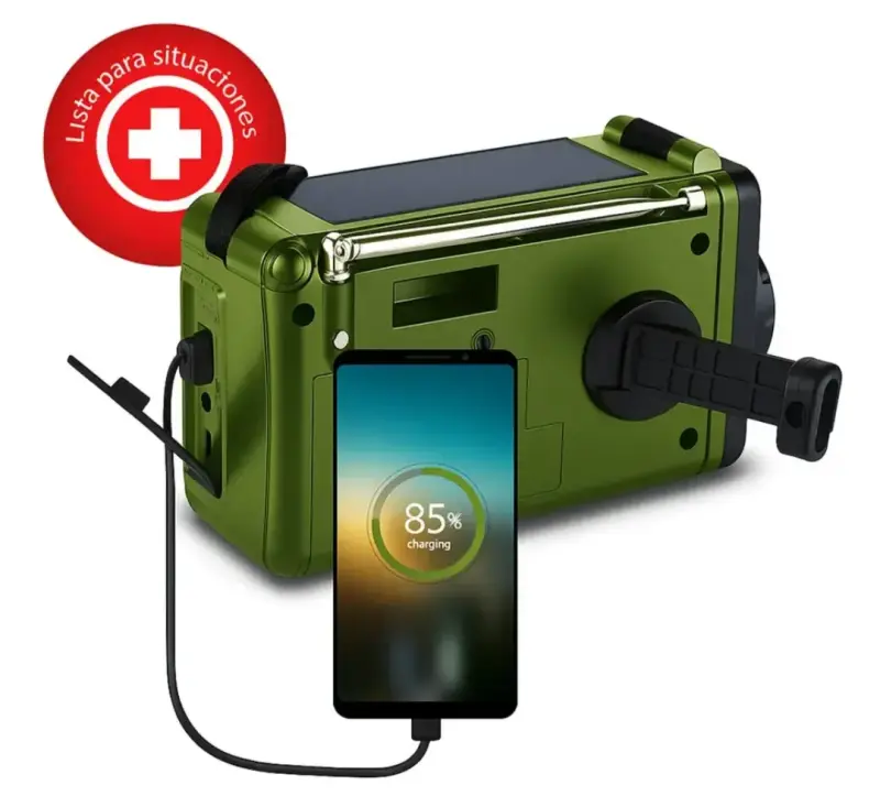 Radio de Emergencia Recargable Mlab Verde - 2