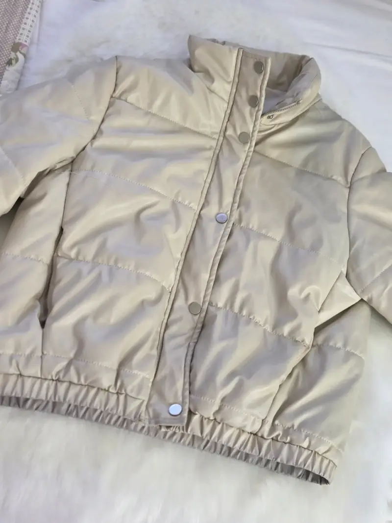 Chaqueta acolchada beige para mujer - 1