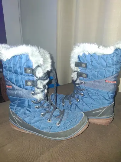 Botas de invierno impermeables Columbia azules - miniatura 1
