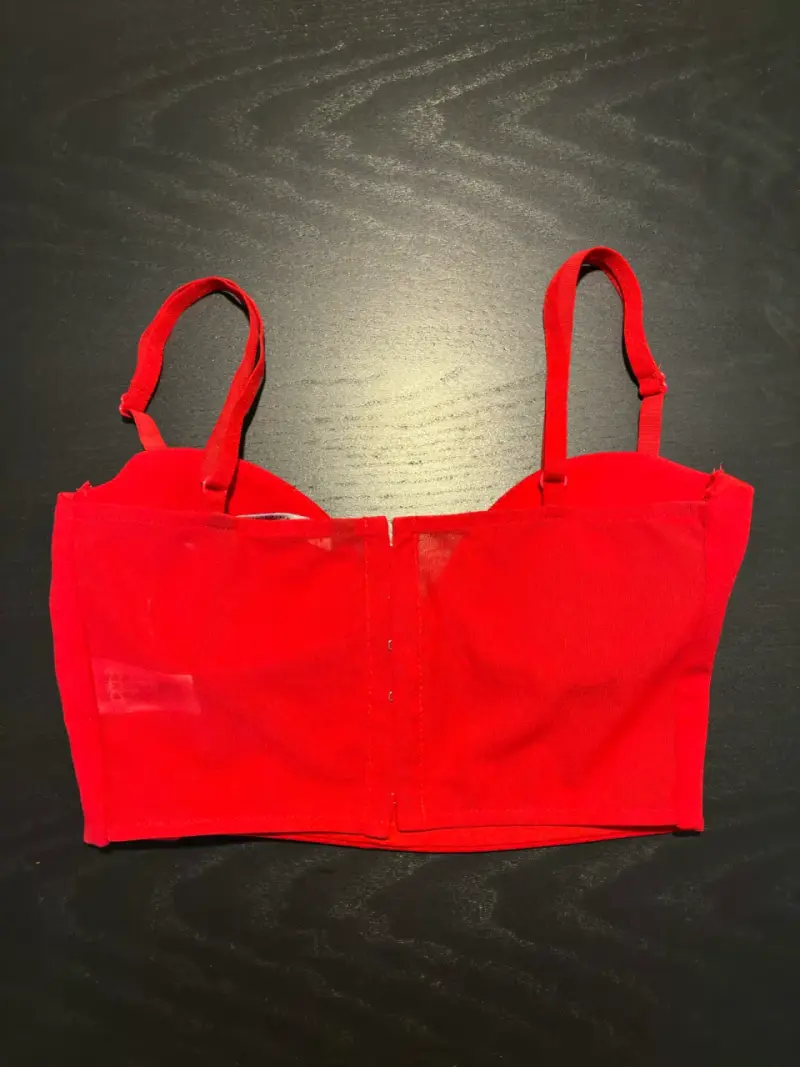Top rojo estilo corset Zara - 3