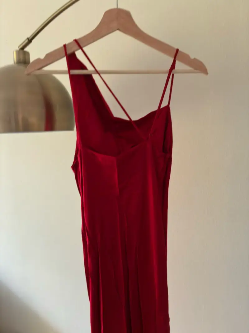 Vestido rojo de tirantes elegante Zara - 2