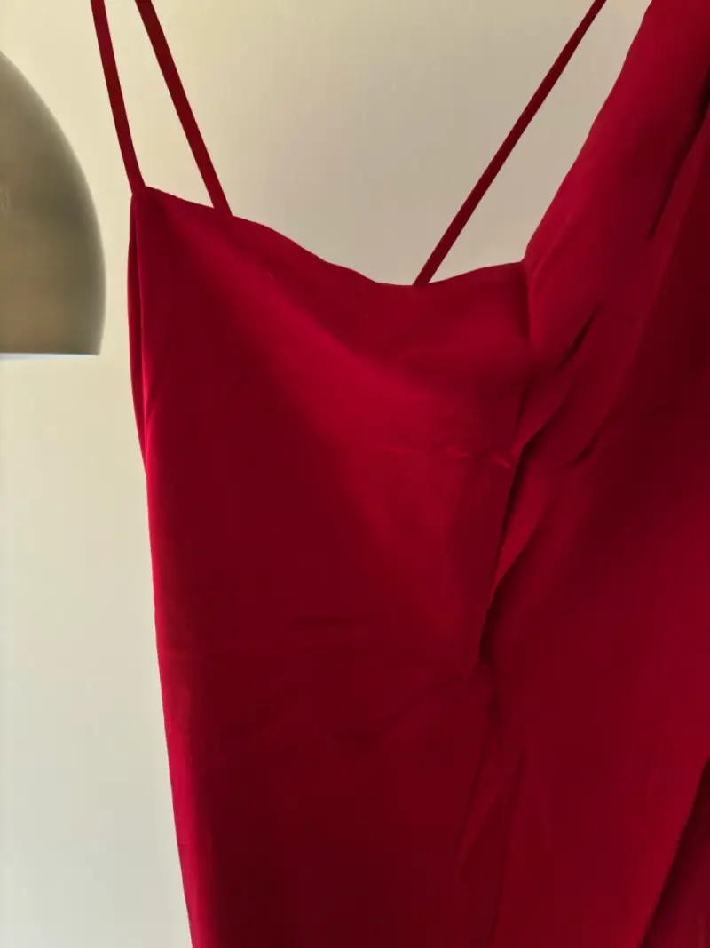 Vestido rojo de tirantes elegante Zara - 3