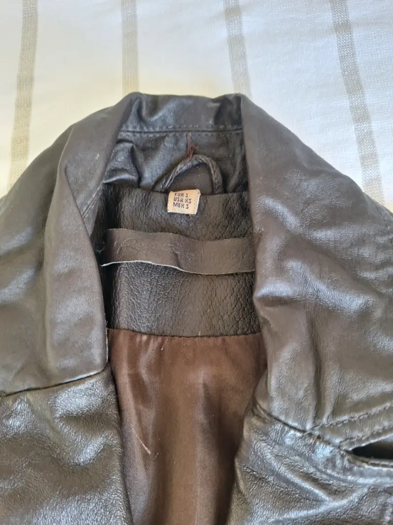 Chaqueta de cuero marrón para mujer - 6