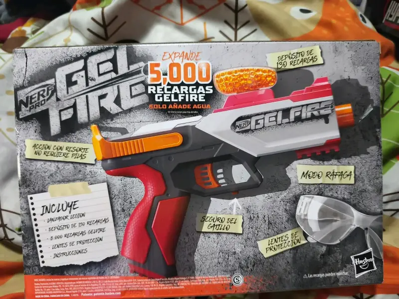 Lanzador Nerf Pro Gelfire con 5000 recargas