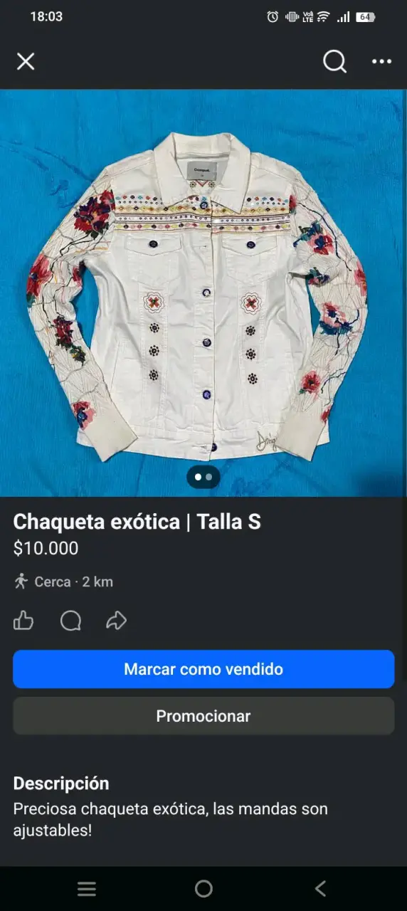 Chaqueta Desigual con diseño floral Talla S