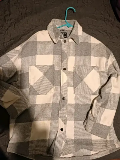 Chaqueta a cuadros gris y blanco NOBO XS - miniatura 2