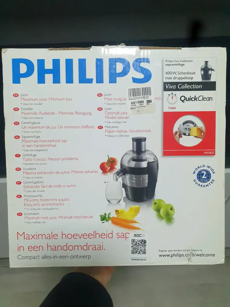 Extractor de jugos Philips QuickClean 400W - 5