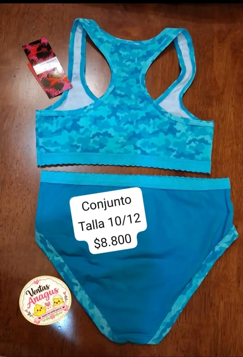 Conjunto deportivo azul para niña talla 10/12 - 2
