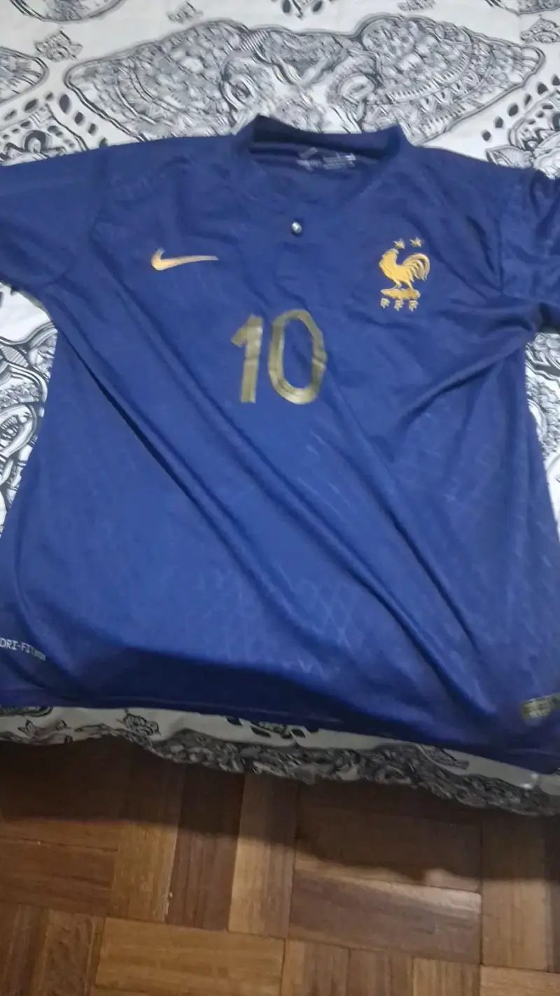 Camiseta de fútbol Francia azul número 10