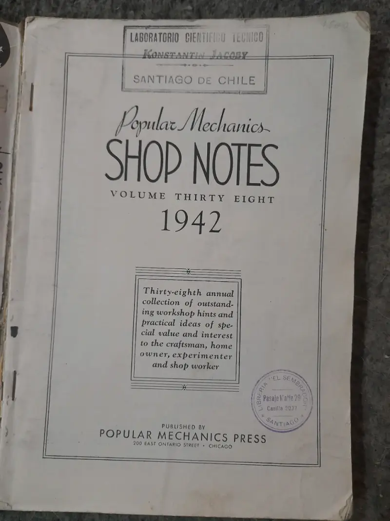 Libro Popular Mechanics Shop Notes 1942 - 3