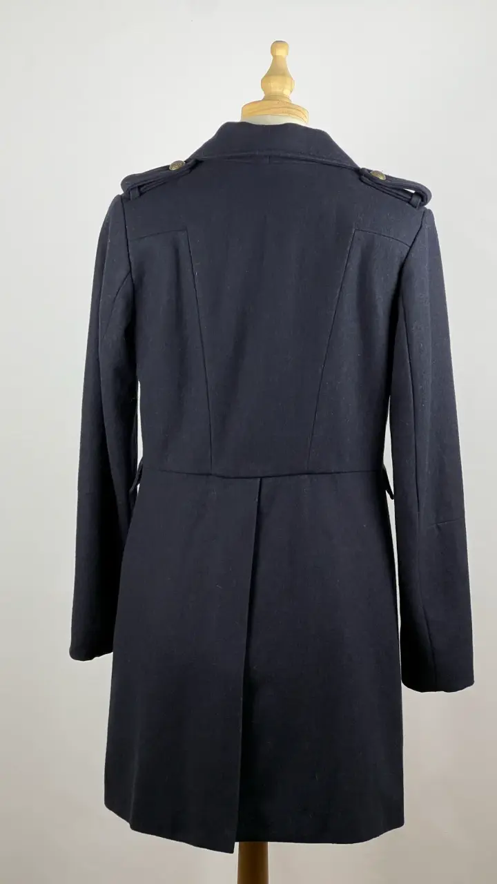 Abrigo azul marino H&M - 51% Lana - Talla S - 4