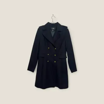 Abrigo azul marino H&M - 51% Lana - Talla S - miniatura 5