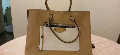 Bolso tote beige con detalle blanco Aldo - miniatura 1