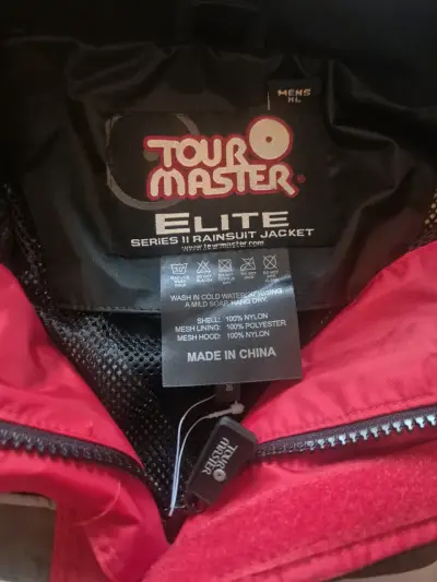 Chaqueta impermeable Tour Master Elite roja - miniatura 2