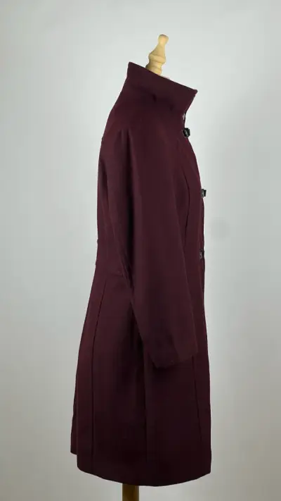 Abrigo burdeo Kenneth Cole - 64% Lana - Talla S - miniatura 3